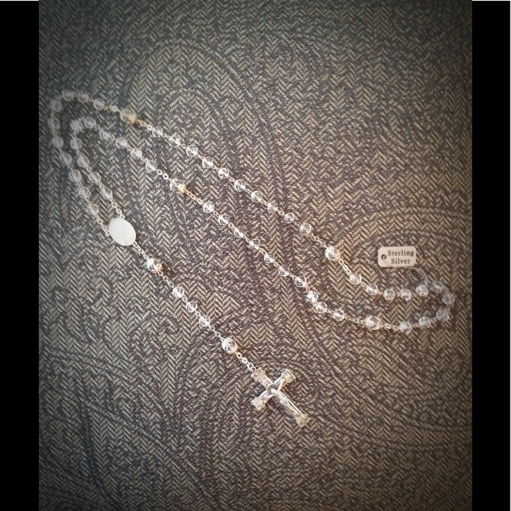 Sterling Silver and genuine Crystal Rosary